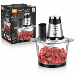 Tocator electric RAF 7058 multifunctional 600W, bol 3L, 3 viteze, pentru carne, legume si fructe