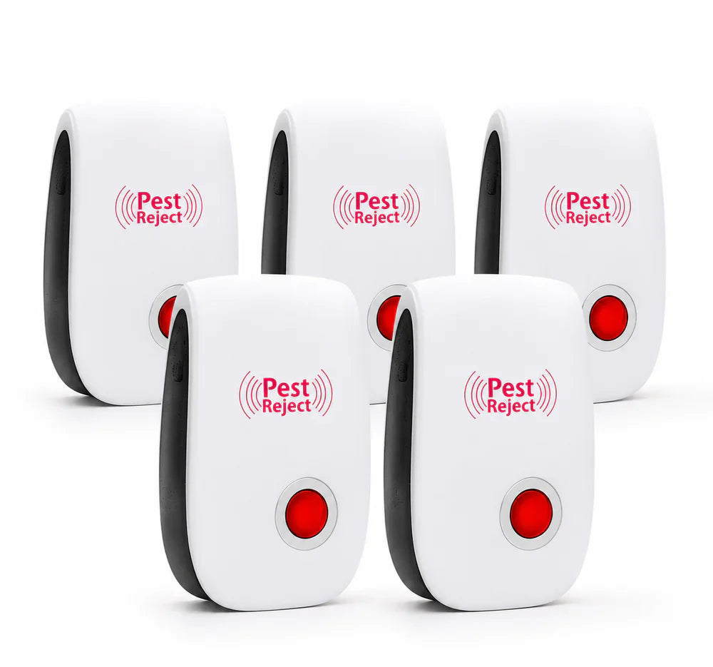 Set 5 Bucati Aparat Ultrasonic Anti Tantari, Gandaci, Furnici si Rozatoare PromotiiZilnice