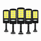 Set 5 Lampi Solare LED COB 100W JORTAN, 160 LED-uri, Senzor Miscare, Telecomanda – Iluminat Exterior Curte si Gradina