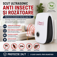 Set 5 Bucati Aparat Ultrasonic Anti Tantari, Gandaci, Furnici si Rozatoare PromotiiZilnice