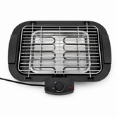 Gratar Electric 2000W, Termostat Reglabil, Grill Portabil pentru Interior si Exterior, Suprafata Mare de Gatire, Incalzire Rapida, Negru PromotiiZilnice