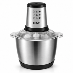 Set 2x Tocator Electric RAF R.7031, 1000W, Bol Inox 3L, 2 Viteze, 4 Lame din Otel Inoxidabil – Tocare Rapida Carne, Legume, Fructe