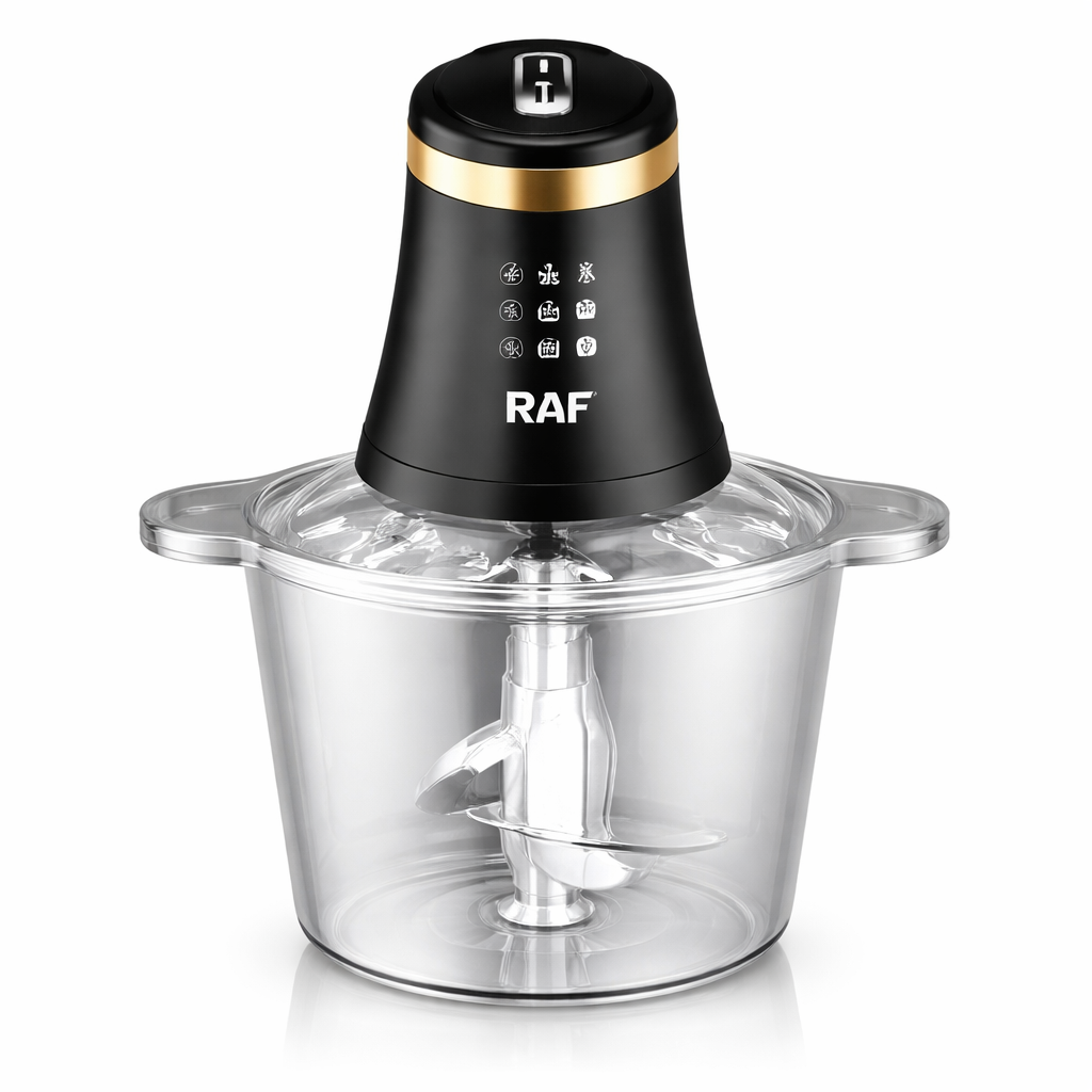 Tocator electric multifunctional RAF R7041 Smart Pulse 800W, bol 3L, 4 lame, 2 viteze, pentru carne si legume