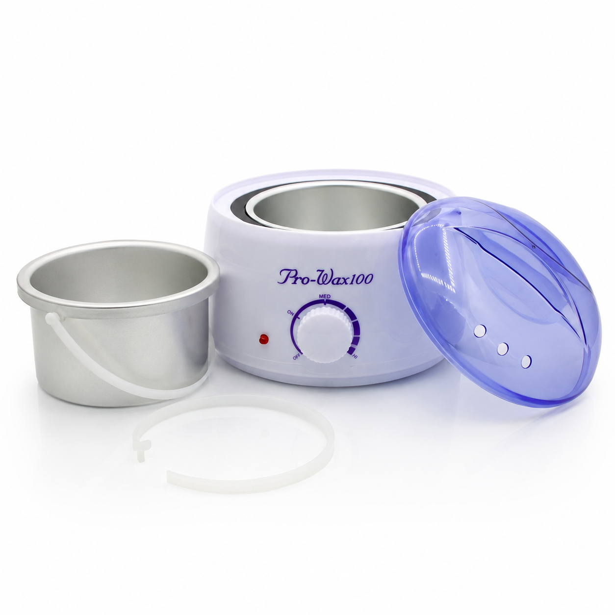 Set Epilare Profesional Pro Wax 100 + Ceară Film Wax Căpșuni 100g + 100 Spatule din Lemn | Kit Complet Epilare Acasă & Salon