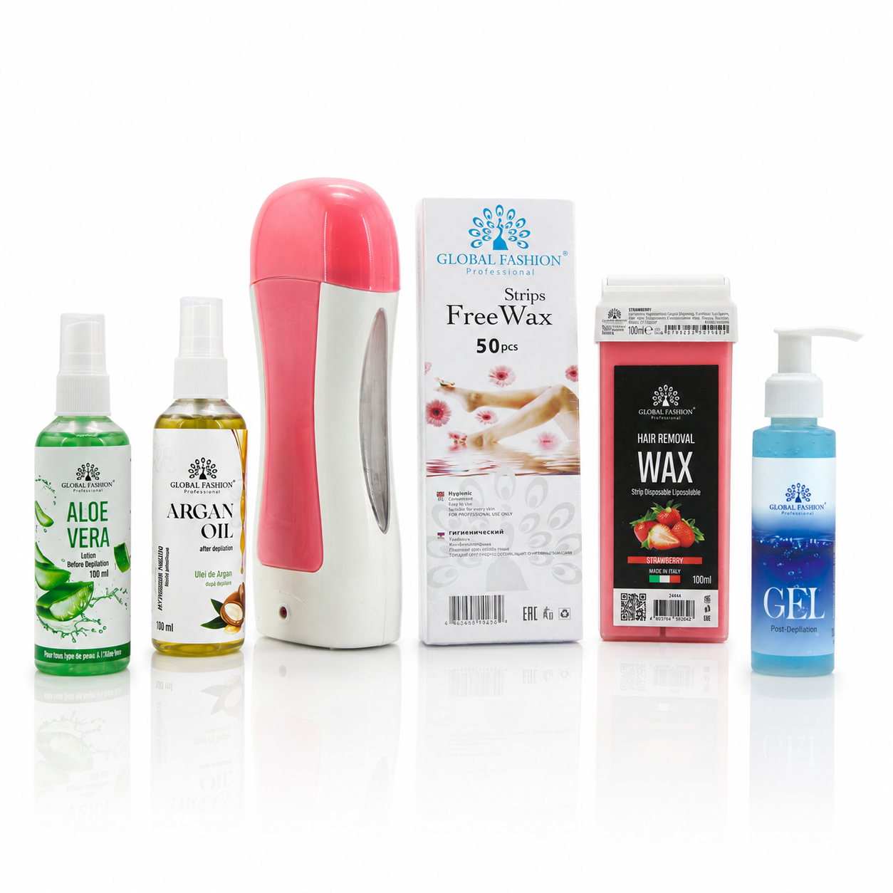 Kit Epilare  Super Price 3 – Încălzitor Ceară, Ceară Roll-On, Gel și Produse Îngrijire După Epilare