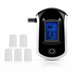 Tester Alcoolemie Digital Portabil cu 5 Muștiucuri, Afișaj LCD, Rezultate Rapide și Precise