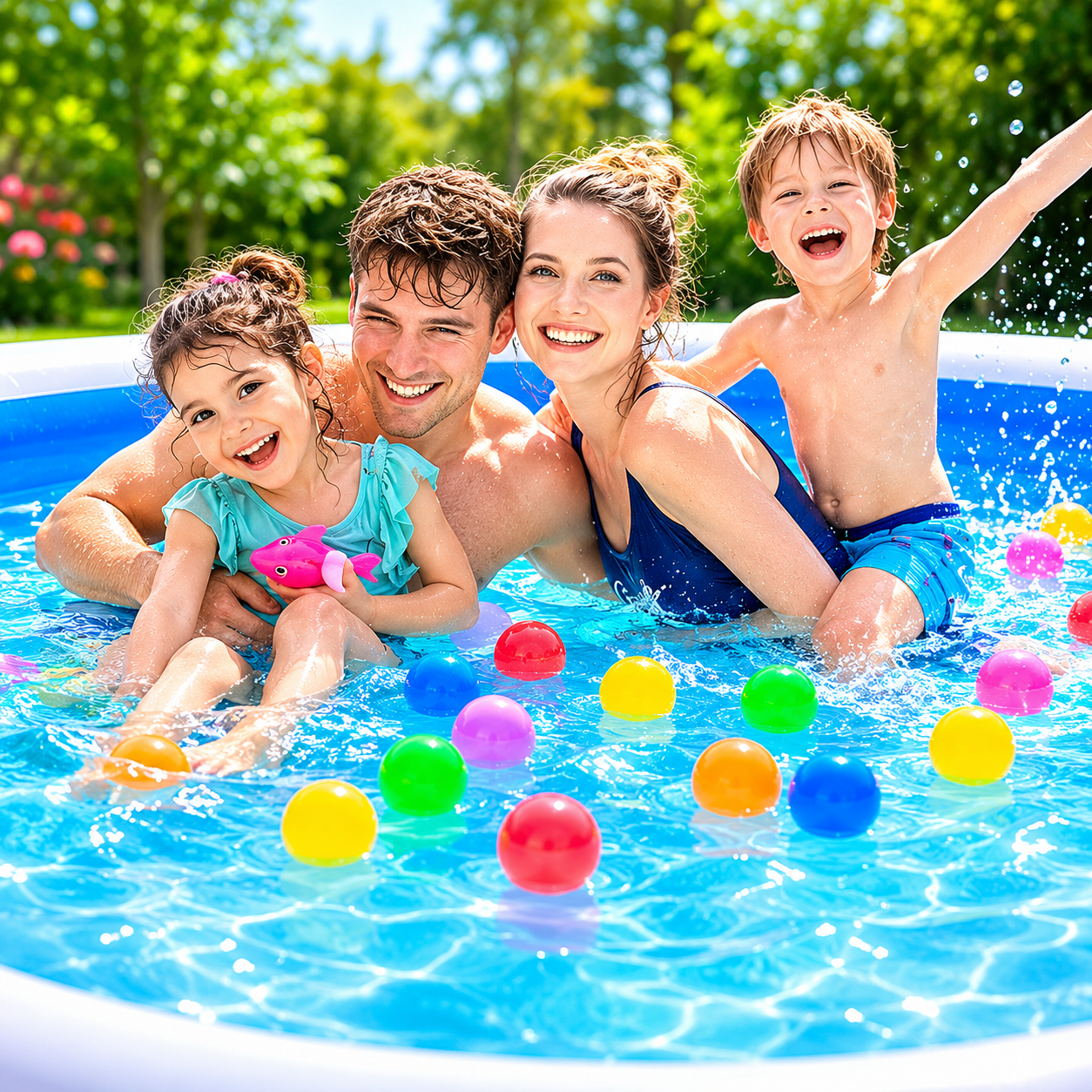 Piscina Gonflabila Family Pool XXL 201 x 150 x 51 cm – Distractie Racoritoare pentru Intreaga Familie