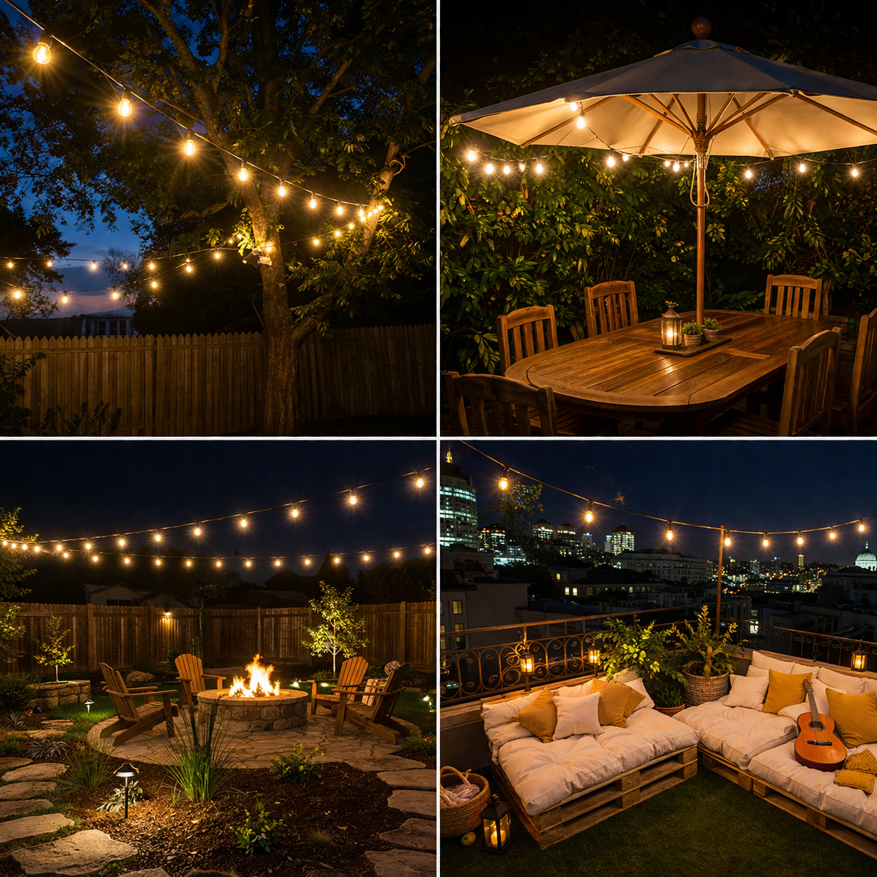 Ghirlanda solara exterior 25 metri cu 25 becuri LED E27, telecomanda, IP65 rezistenta la apa – instalatie luminoasa pentru gradina, terasa, balcon si evenimente