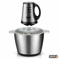 Tocator electric RAF 7032 din inox 3L, 2 viteze, motor puternic, pentru carne si legume