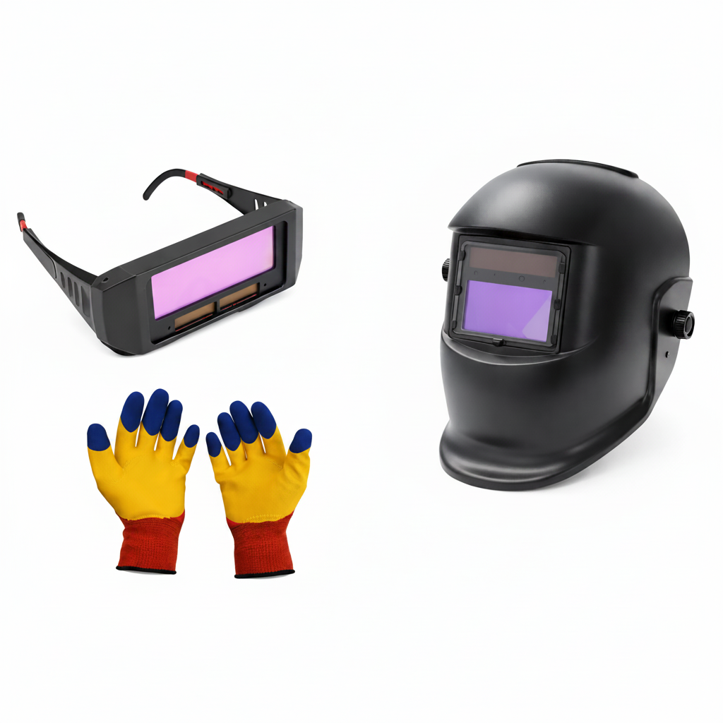 Pachet Profesional pentru Sudură – Masca Automată cu LCD + Ochelari Protecție + Mănuși PromotiiZilnice
