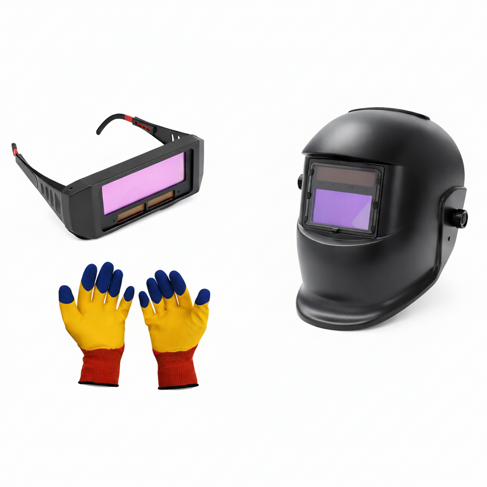 Pachet Profesional pentru Sudură – Masca Automată cu LCD + Ochelari Protecție + Mănuși PromotiiZilnice