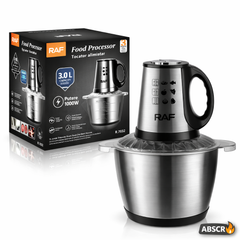 Tocator electric RAF 7032 din inox 3L, 2 viteze, motor puternic, pentru carne si legume