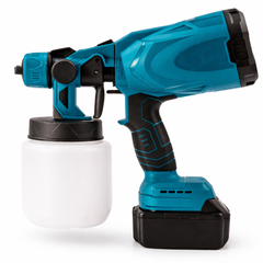 Pistol de vopsit electric fără fir 210W, 2 acumulatori Li-Ion 48V, rezervor 800 ml, pulverizare reglabilă