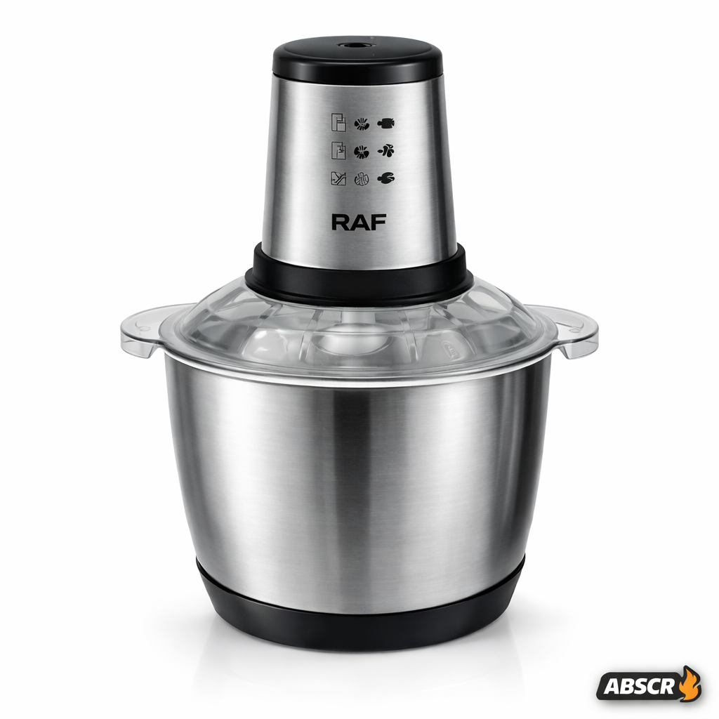 Tocator electric RAF R.7031, 1000W, bol inox 3L, 2 viteze, lame din otel inoxidabil