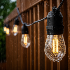 Ghirlanda solara exterior 25 metri cu 25 becuri LED E27, telecomanda, IP65 rezistenta la apa – instalatie luminoasa pentru gradina, terasa, balcon si evenimente